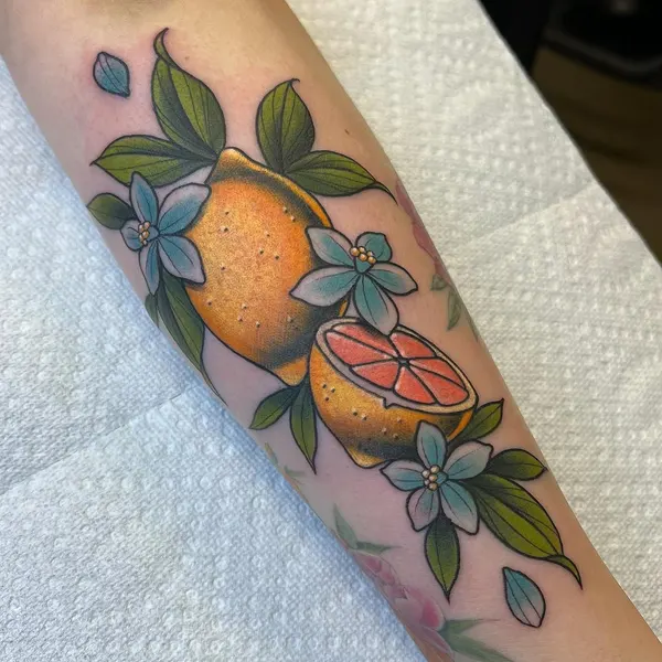 Flower, 과일, 레몬, 석류