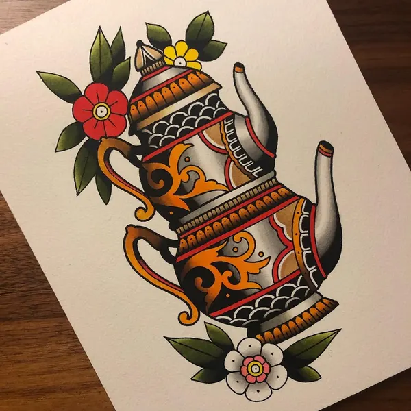 Flower, 커피, 컵