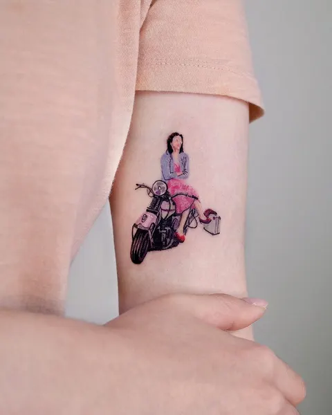 Lettering, 오토바이, 자전거