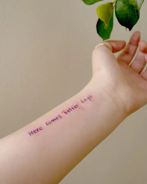 Lettering, 문장