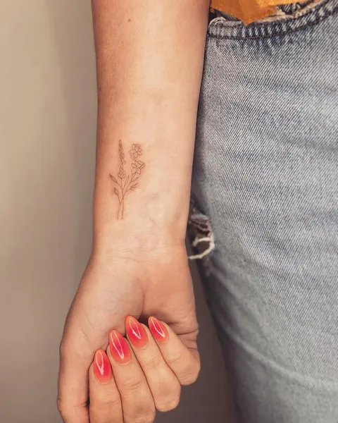 Flower, Lettering