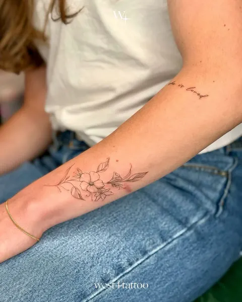 Flower, Lettering