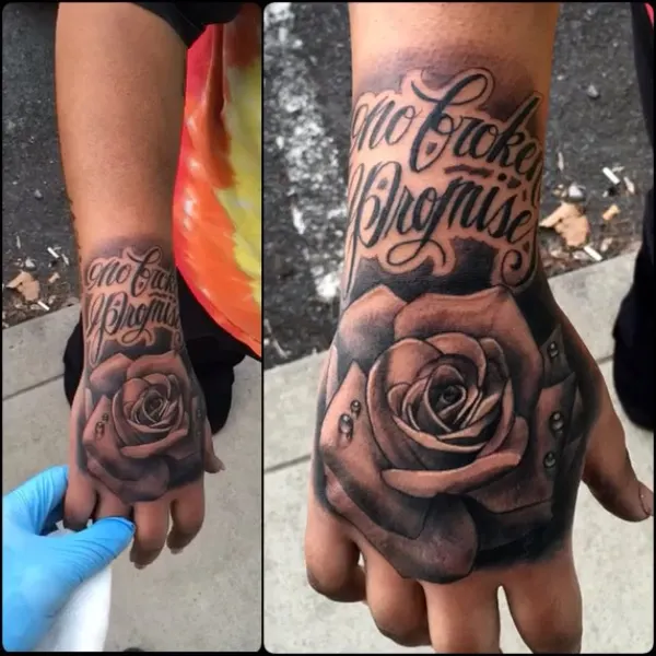 Flower, Rose, Lettering