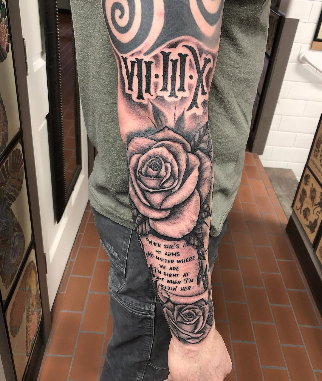 Flower, Rose, Lettering