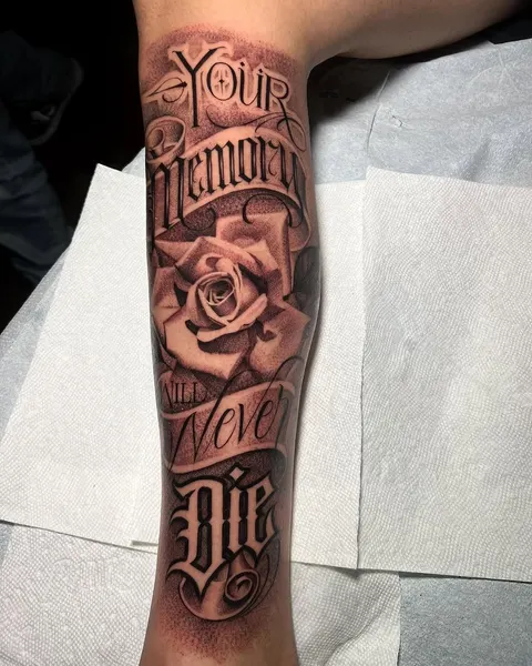 Flower, Rose, Lettering