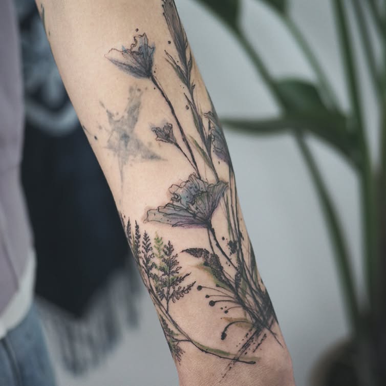 Flower, 고사리, 단풍잎