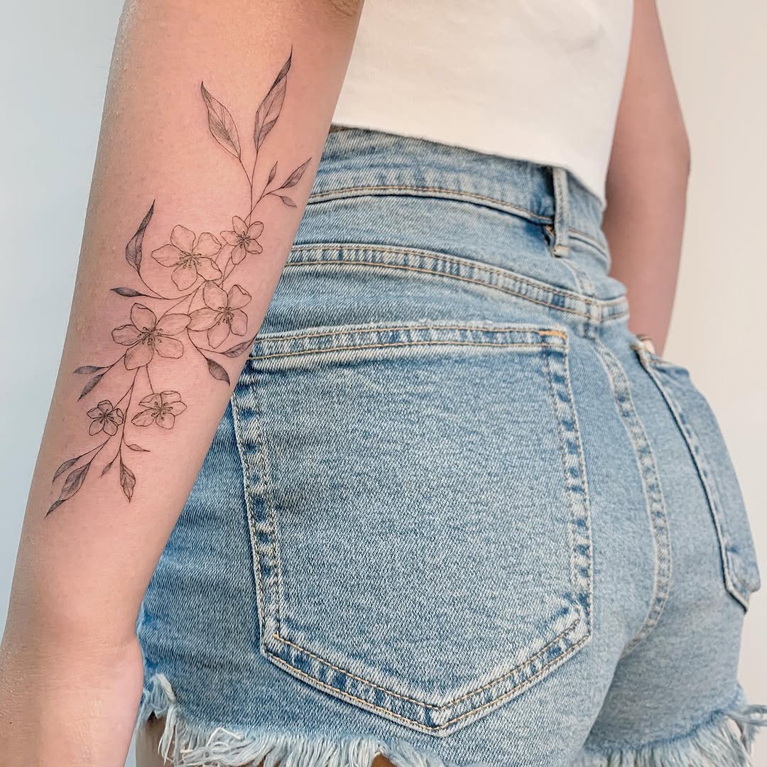Flower, Lettering