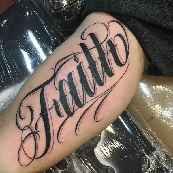 Lettering, 단어, 이름, 갱스터, 타자기 폰트, 가족 이름, 고딕 레터링, 올드 잉글리시, 치카노, 프레임, 스크립트, 커스텀 타투