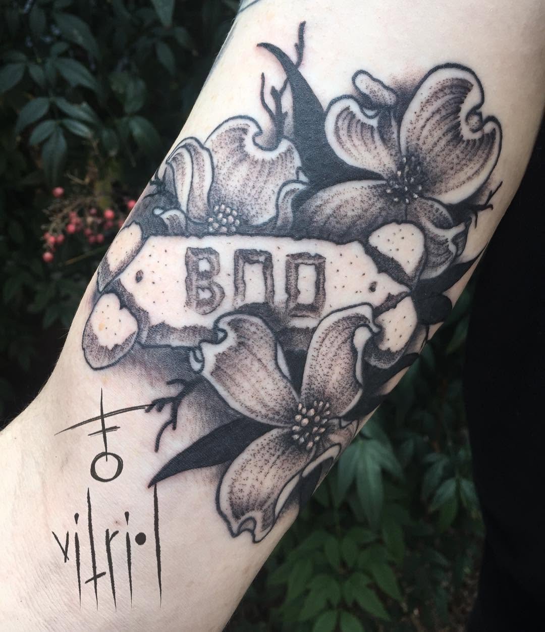 Flower, Rose, Lettering