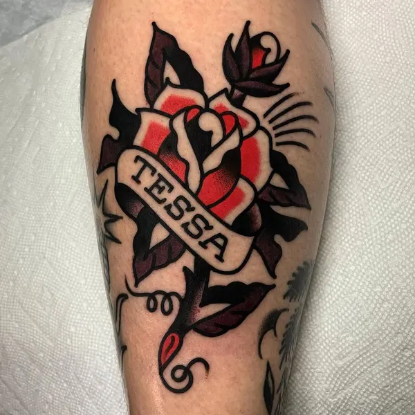 Flower, Rose, Lettering