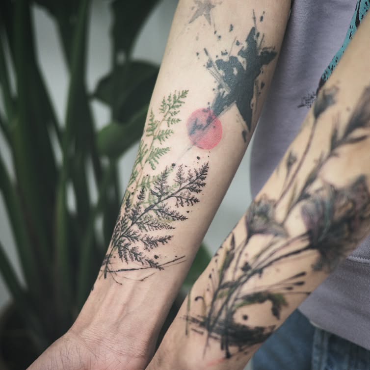 Flower, 고사리, 단풍잎