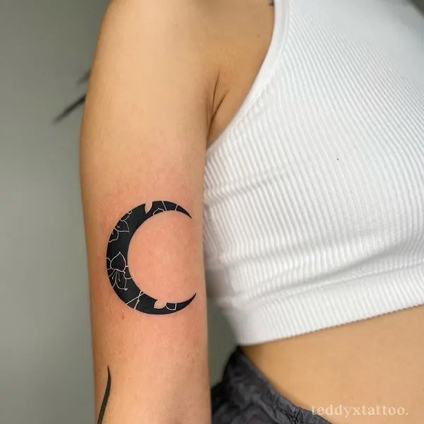 달, 원, 음양, 일식, 후광, 초승달