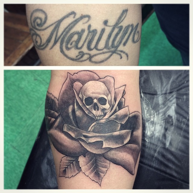 Flower, Lettering