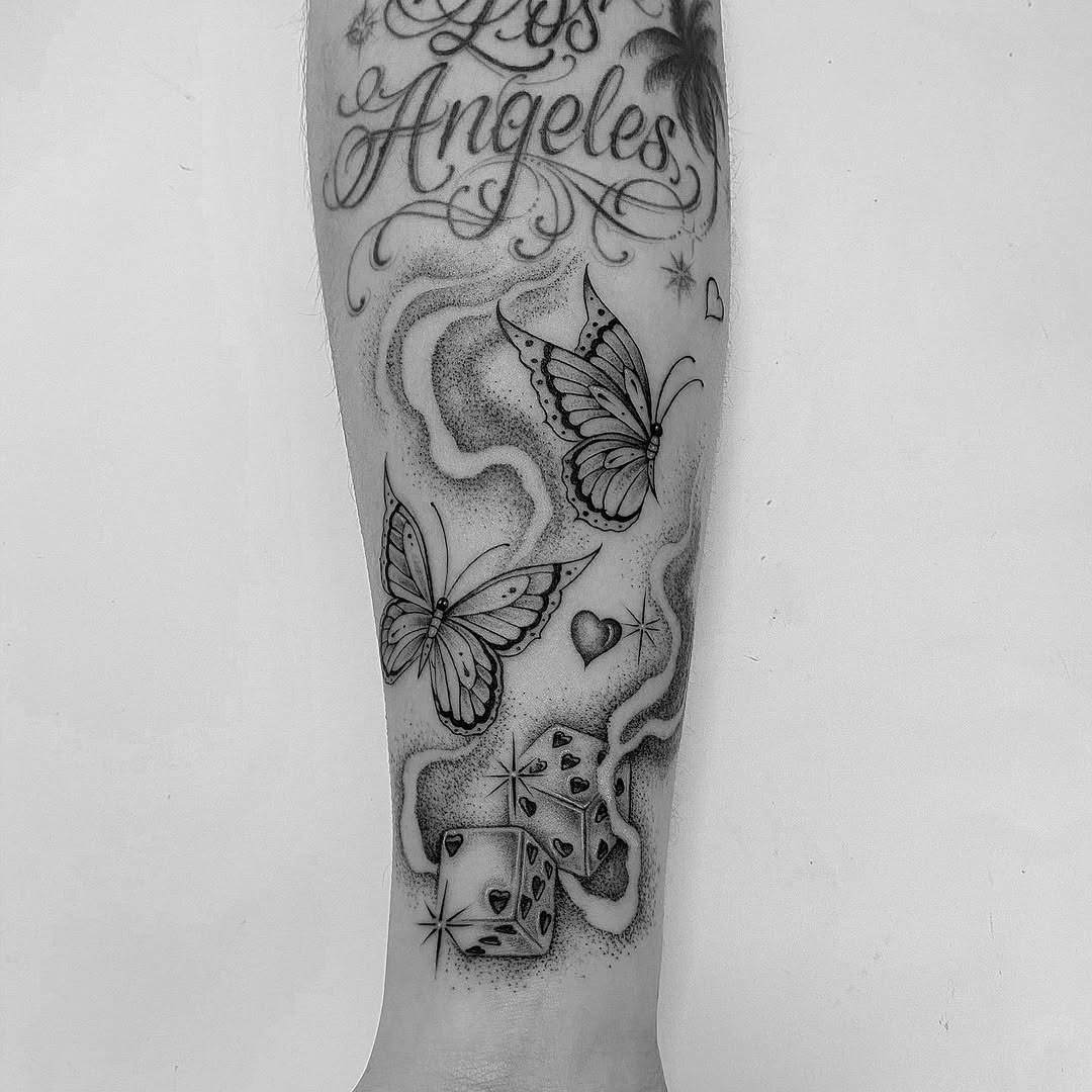 Flower, Lettering