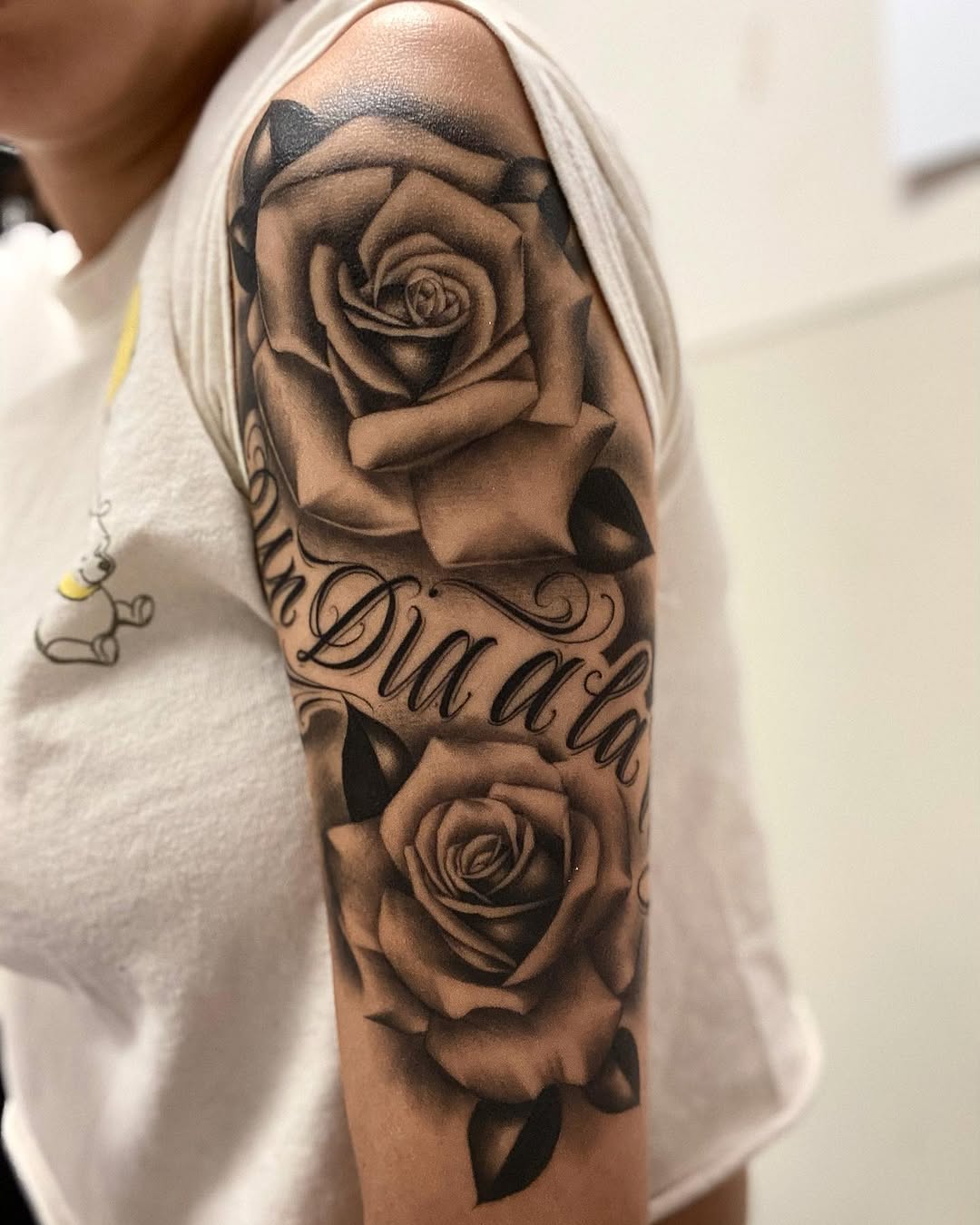 Flower, Rose, Lettering