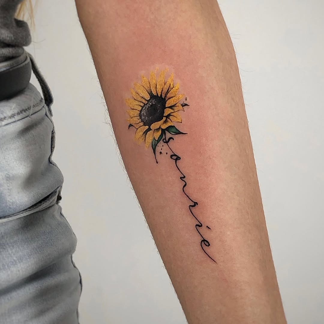 Flower, Lettering