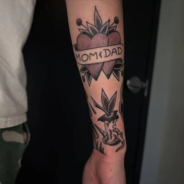 Flower, Rose, Lettering