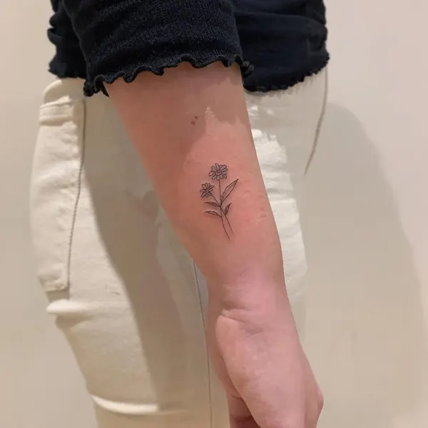 Flower, Lettering