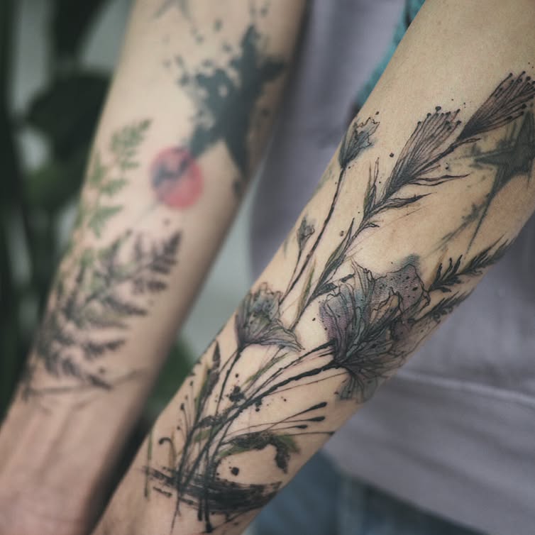 Flower, 고사리, 단풍잎