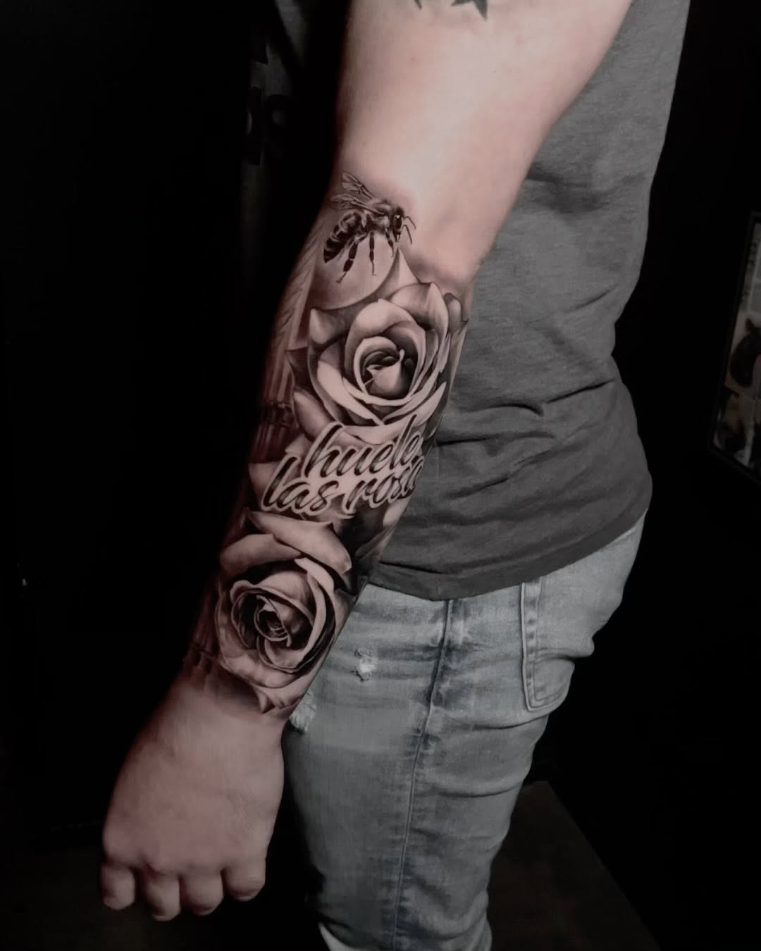 Lettering, Flower, Rose