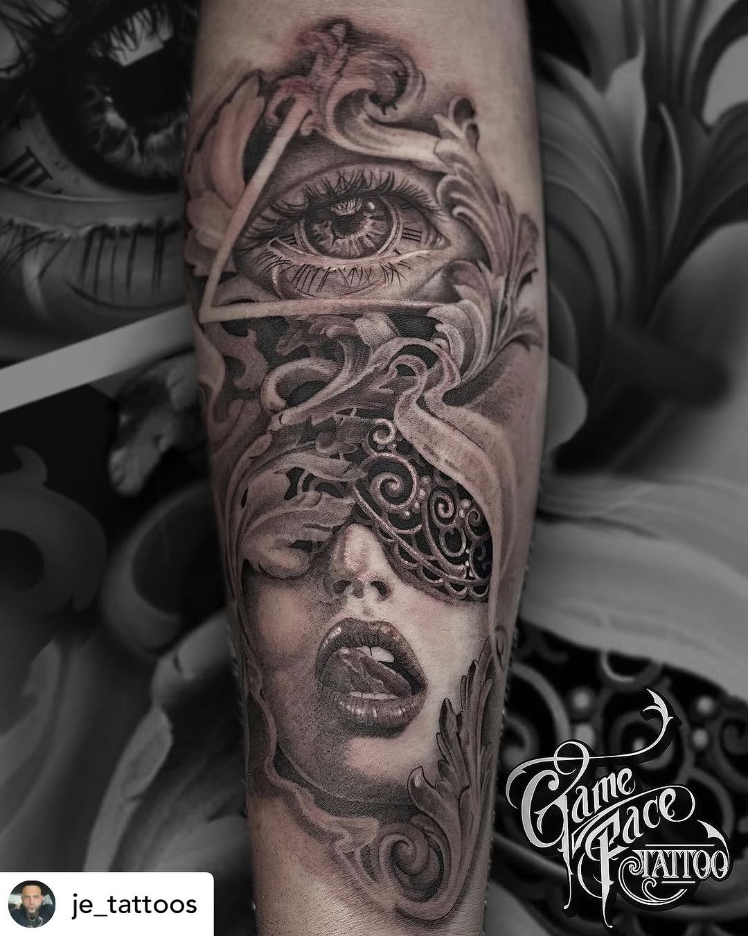 Game Face Tattoo