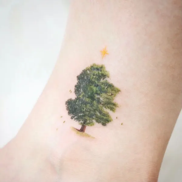 숲, 뿌리, 풀, 나무, 대나무, 소나무, Nature, 야자수, 올리브 가지, 작은 타투