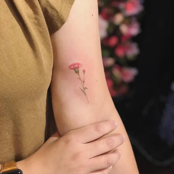 Flower, Rose, 체리, 치유, 게자리, 립스틱, 작은 타투