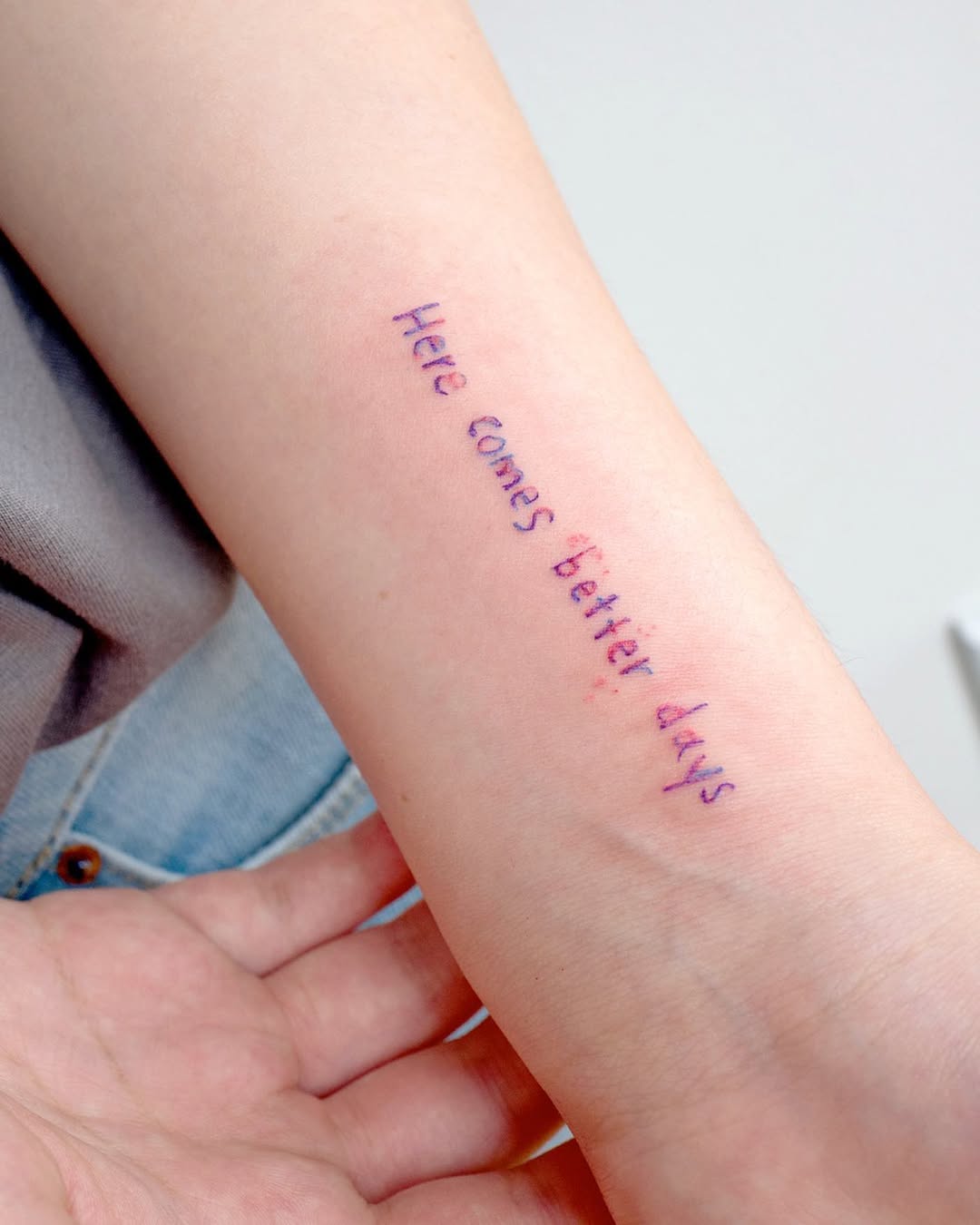 Lettering, 문장