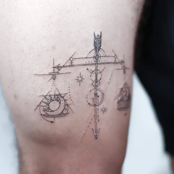 바늘, 게임, 배, 다리, 요트, 지도, 희생, 나침반, 디테일, 비대칭, 자물쇠, 모래시계, 커스텀 타투, 바람, 비행기