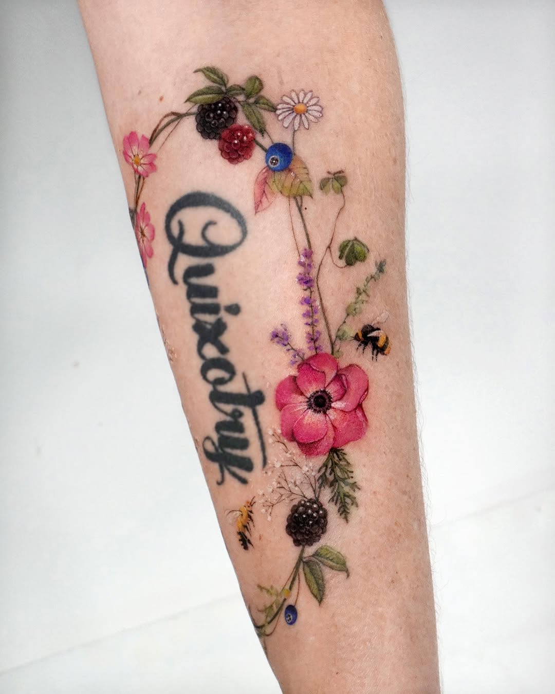 Flower, Rose, Lettering