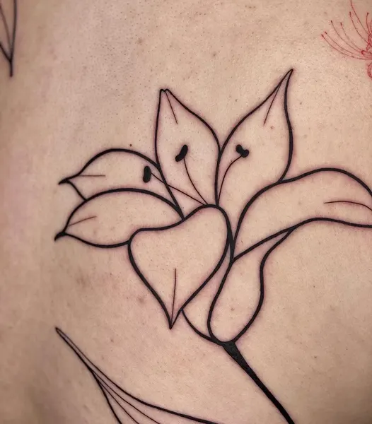 Flower, Nature, 백합, 탄생화, 등 전체 타투, 연꽃
