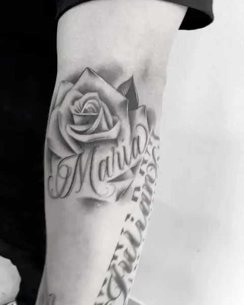 Flower, Rose, Lettering