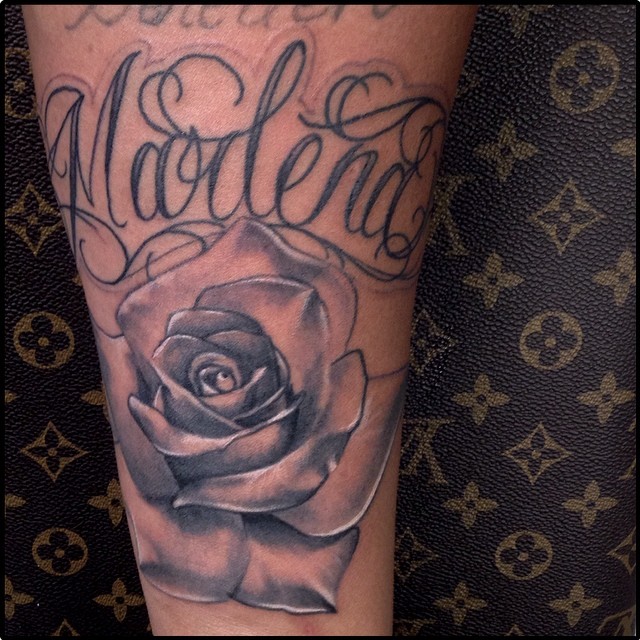Flower, Rose, Lettering