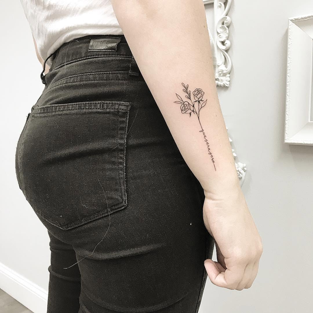 Flower, Lettering