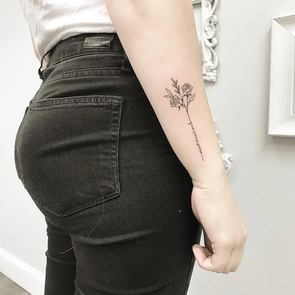 Flower, Lettering