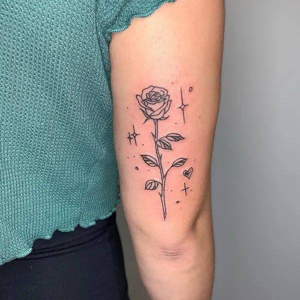 Flower, Lettering