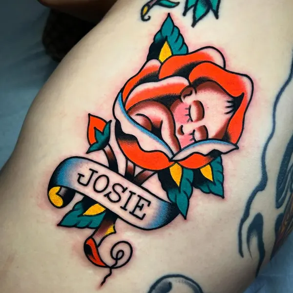 Flower, Rose, Lettering