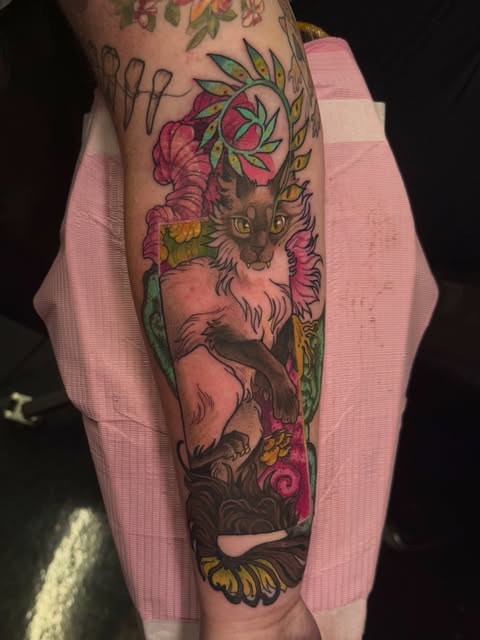 Flower, Animal, 사무라이, Tiger