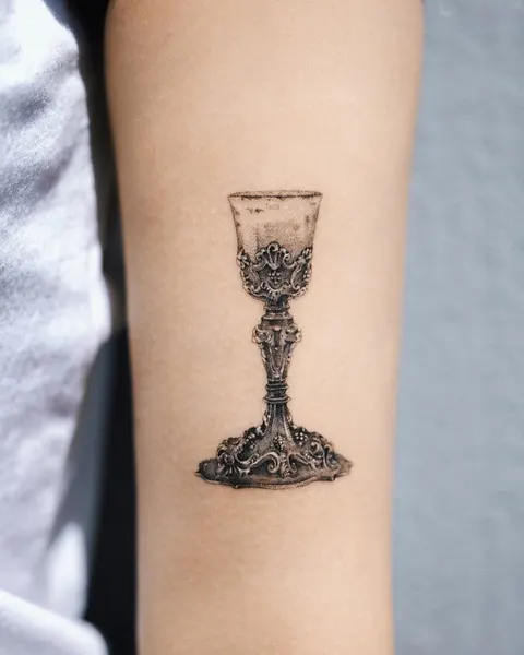 Flower, 컵, 와인잔