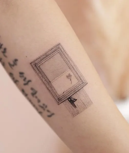 책, 거울, 사각형, 캐리어, 프레임