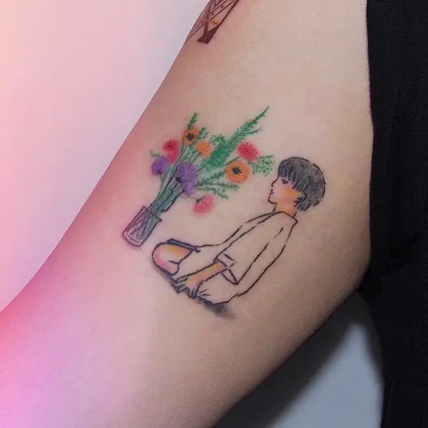 Flower, 소년, 한복