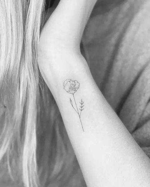 Mini, Lettering, Flower