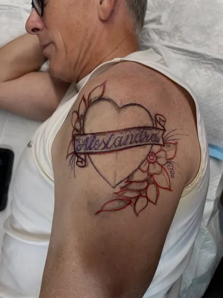 Flower, Rose, Lettering