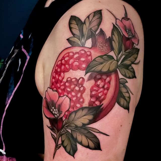 Flower, 석류, Rose, 딸기, 과일