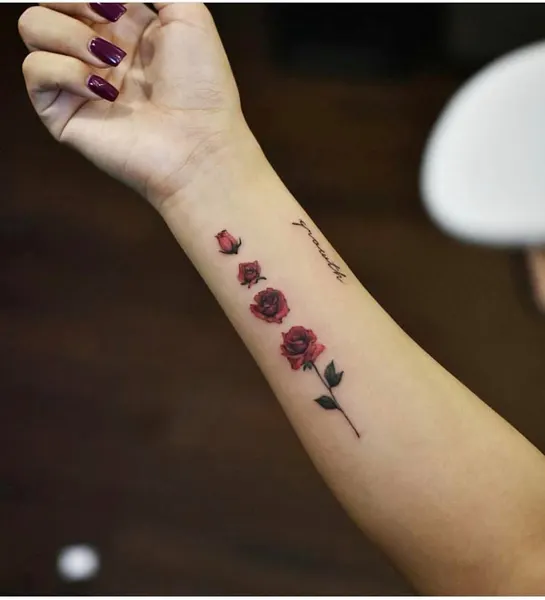 Lettering, Flower, Rose