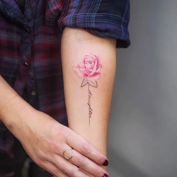 Flower, Rose, Lettering