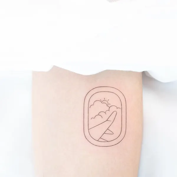 여권, 미니멀, 플래시 타투
