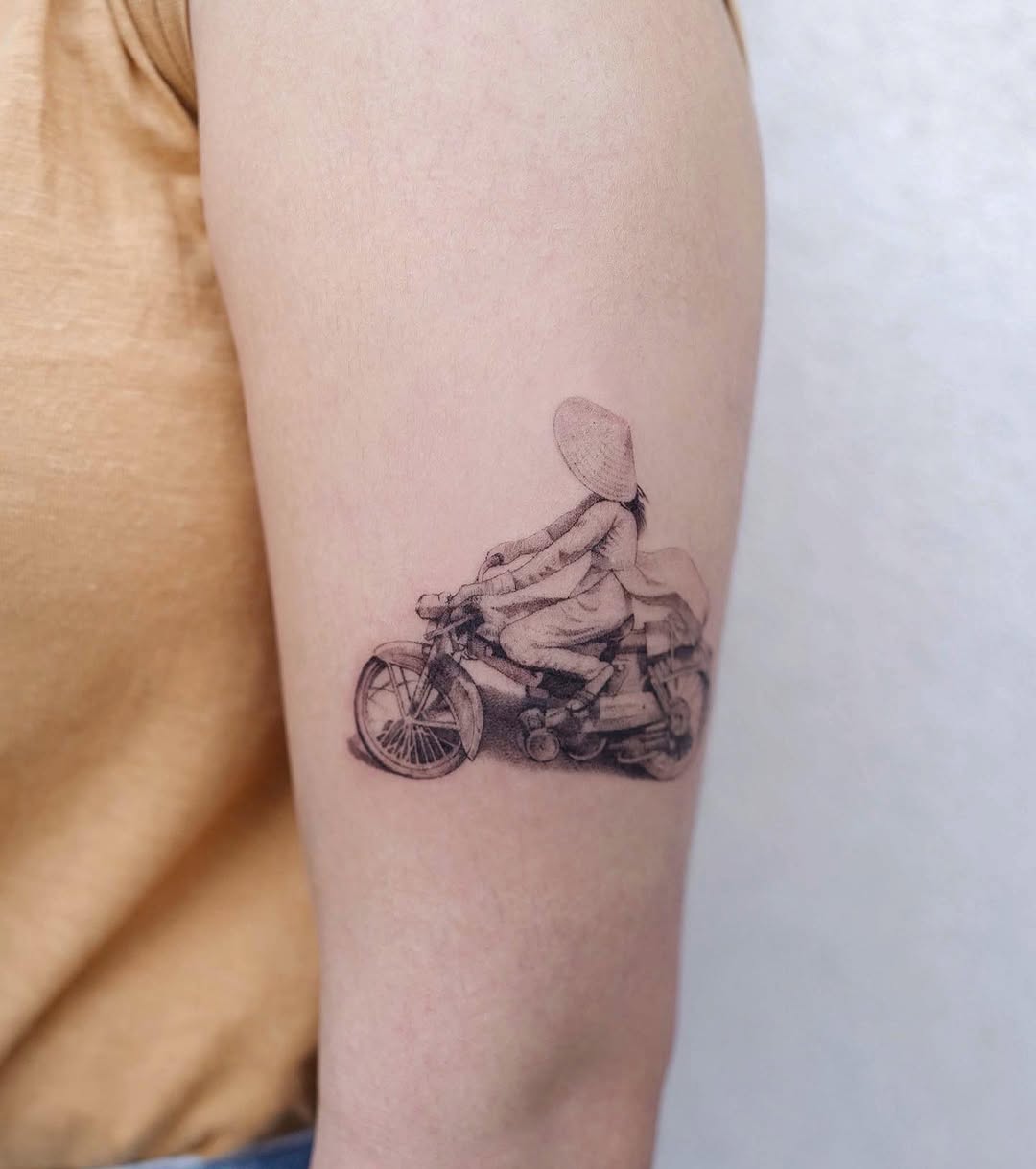 Lettering, 오토바이, 자전거