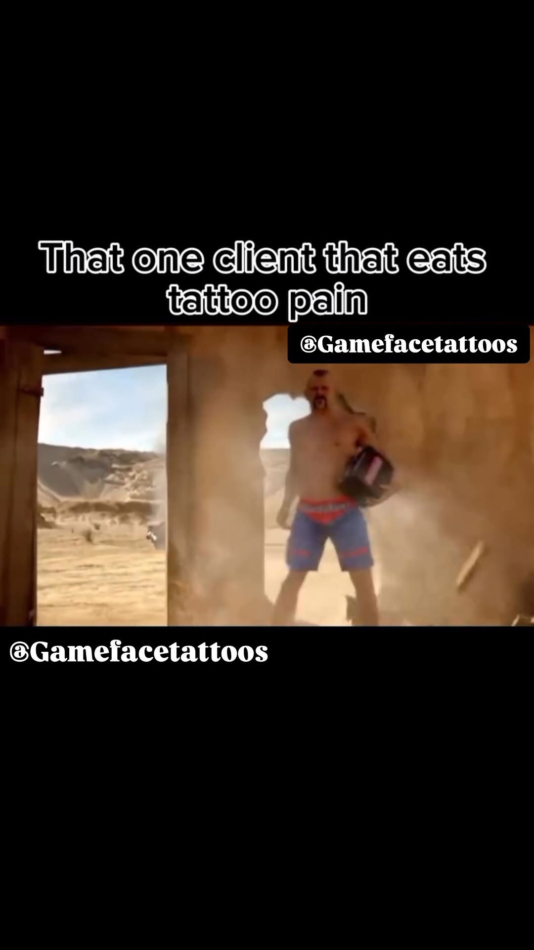 Game Face Tattoo