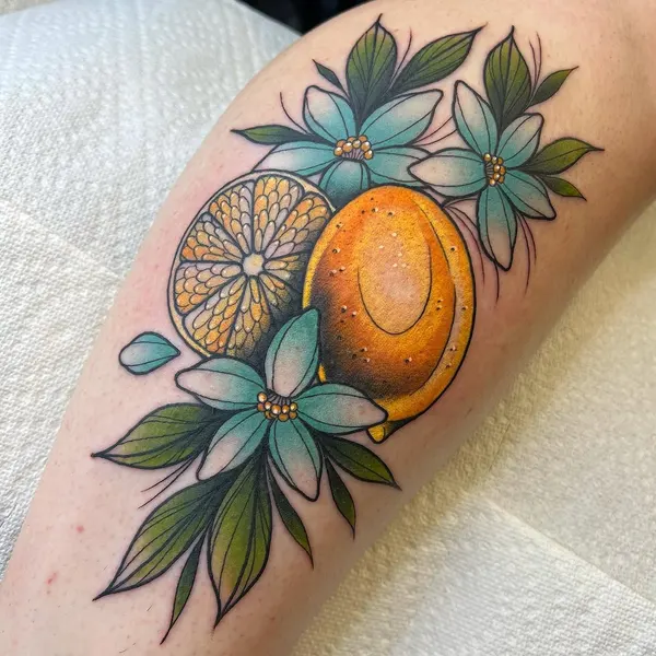 Flower, 과일, 석류, 레몬